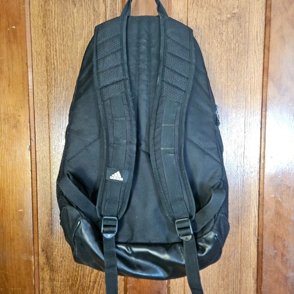 Adidas Backpack Unisex OS Stadium II Black Silver Reflective Soccer Sport Bag